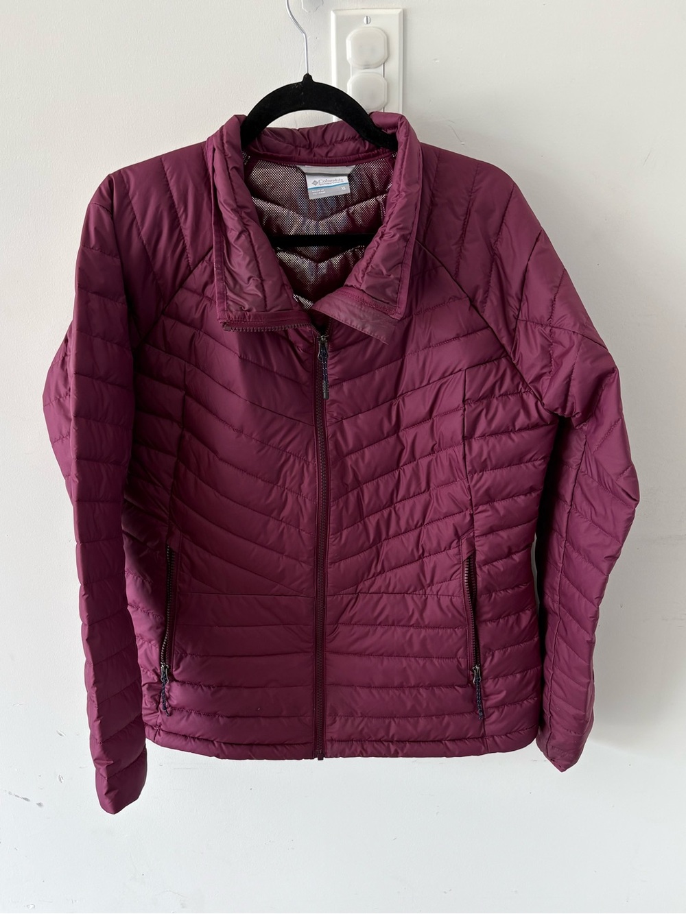 Columbia Women's Lightweight Quilted Jacket Pink Burgundy Gorpcore Size XL